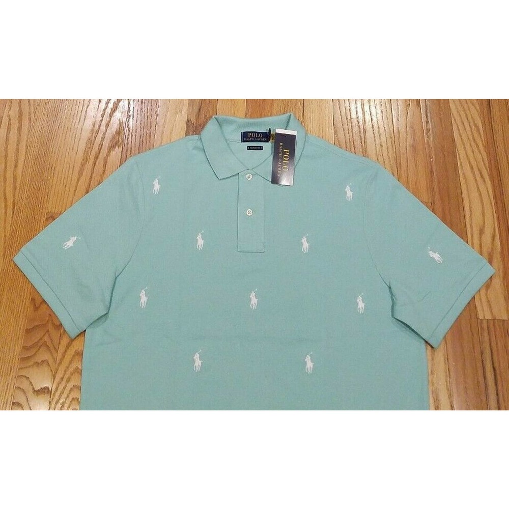 Ralph Lauren Men's Allover Pony Classic Fit Shirt - Picture 2 of 6